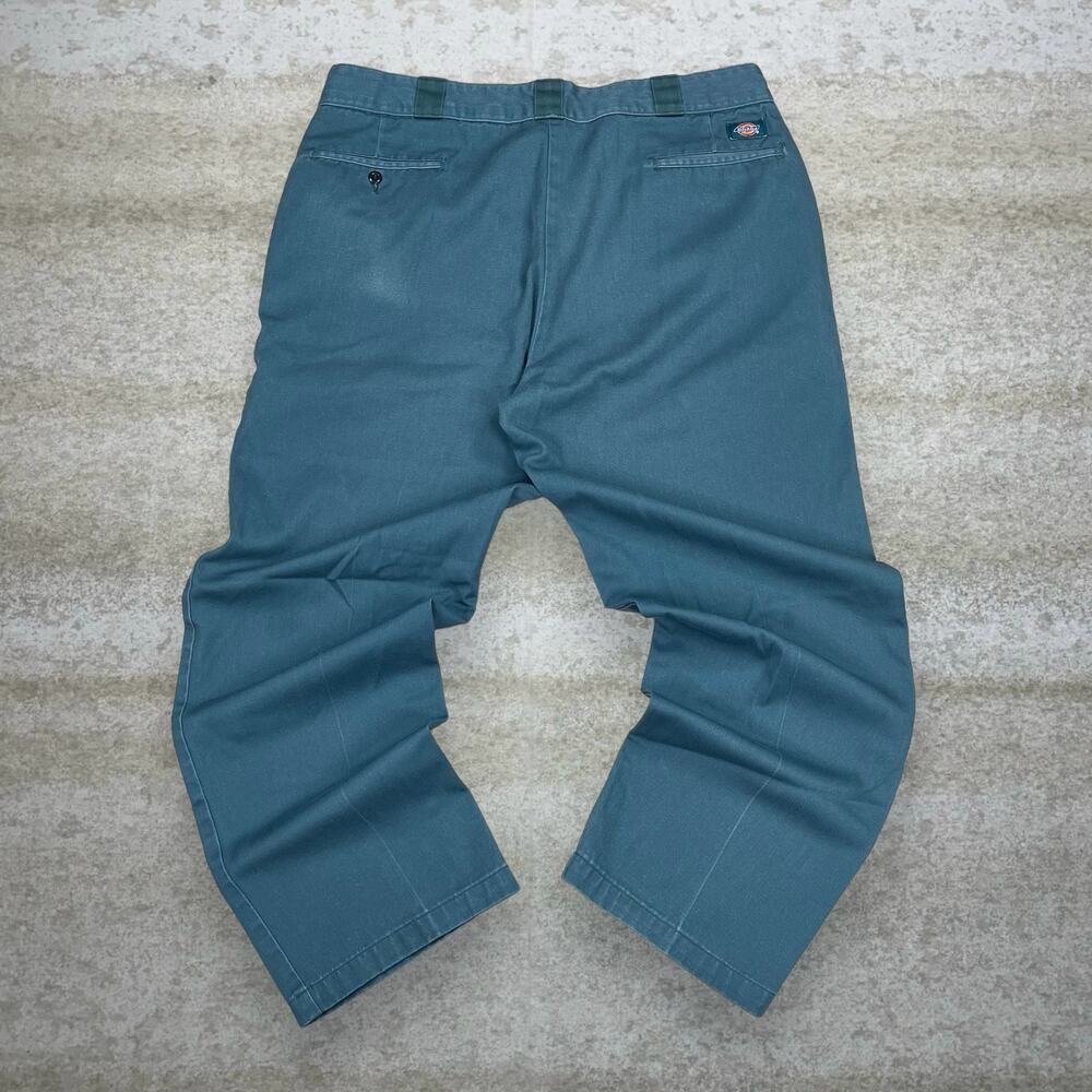 Vintage 90s Dickies Khakis Pants 40x31 Relaxed Fit Green Flat Front Work Wear - Picture 1 of 4